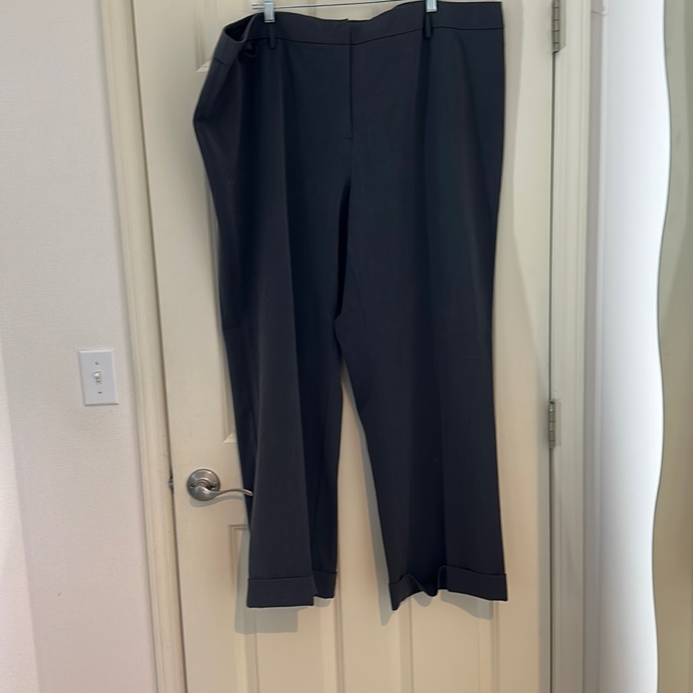 Size 26 cuffed grey dress pant Lane Bryant